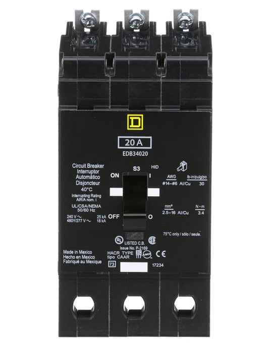 EDB34020 - Square D - Molded Case Circuit Breaker